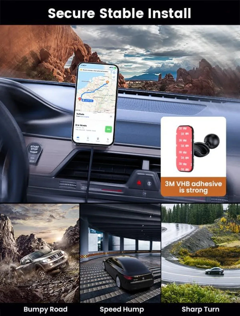Magnetic Car Charger with LED Glow