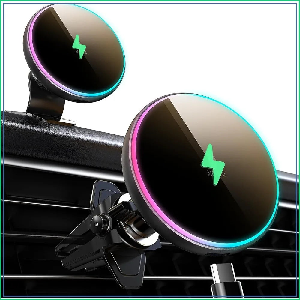 Magnetic Car Charger with LED Glow