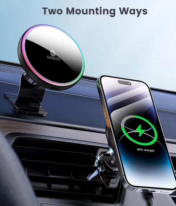 Magnetic Car Charger with LED Glow